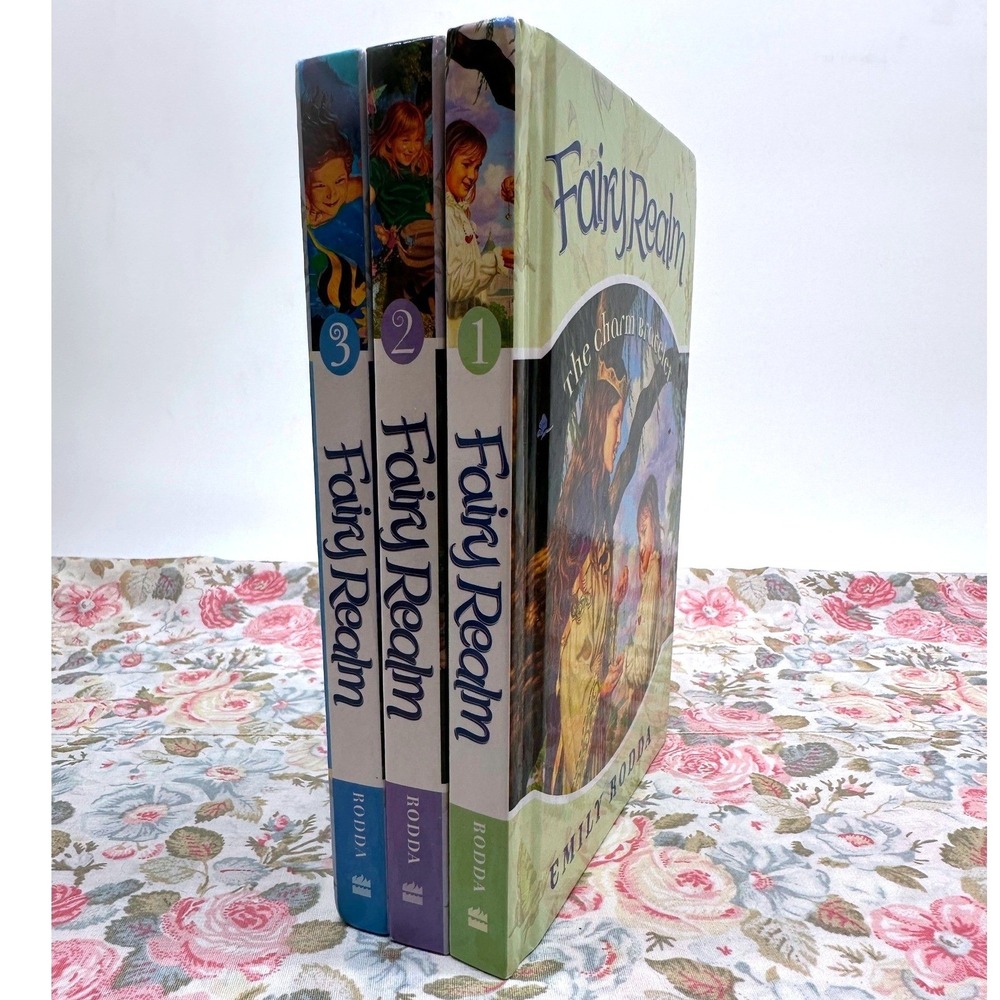 Fairy Realm Emily Rodda Hardcover Books 1-3 Charm Bracelet Flower Fairies Wish